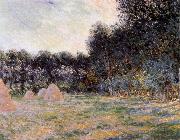 Claude Monet Field with Haystacks at Giverny oil painting on canvas